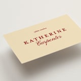 "Modern Simplicity" - Place Cards in Butter by Creo Study - Detail