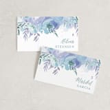 "Big Blooms" - Place Cards in Dew by Grace Kreinbrink - Front with Free Guest Printing