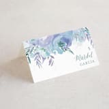 "Big Blooms" - Place Cards in Dew by Grace Kreinbrink - Folded with Free Guest Printing