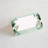 "Botanical Name Plate" - Place Cards in Sage by Shiny Penny Studio - Blank front