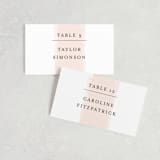 "Single Swath" - Place Cards in Blush by Angela Marzuki - Front with Free Guest Printing