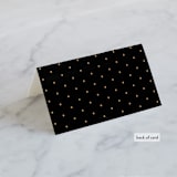 "Fashion District" - Place Cards in Black Tie by Jill Means - Folded Back of Card