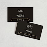 "Inked" - Place Cards in Honey Bee by GeekInk Design - Front with Free Guest Printing