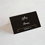 "Inked" - Place Cards in Honey Bee by GeekInk Design - Folded with Free Guest Printing