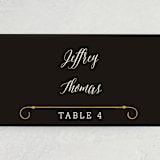 "Inked" - Place Cards in Honey Bee by GeekInk Design - Detail