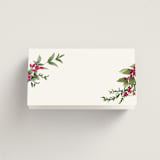 "Romantic Florals" - Place Cards in Peony by Susan Moyal - Blank front