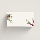"Romantic Florals" - Place Cards in Peony by Susan Moyal - Folded Back of Card