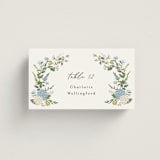 "Hydrangea Vine" - Place Cards in Coastal by Susan Moyal - Front with Free Guest Printing