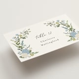 "Hydrangea Vine" - Place Cards in Coastal by Susan Moyal - Detail