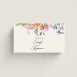 "Floral Pop" - Place Cards in Tropical by Itsy Belle Studio - Front with Free Guest Printing