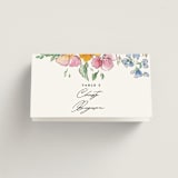 "Floral Pop" - Place Cards in Tropical by Itsy Belle Studio - Folded with Free Guest Printing