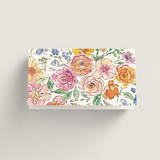 "Floral Pop" - Place Cards in Tropical by Itsy Belle Studio - Folded Back of Card
