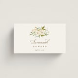 "Avalon" - Place Cards in Chiffon by Everett Paper Goods - Front with Free Guest Printing
