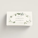 "Wistful" - Place Cards in Mist by Everett Paper Goods - Folded with Free Guest Printing