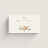 "Chelsea" - Place Cards in Hibiscus by Everett Paper Goods - Front with Free Guest Printing
