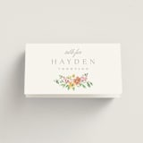 "Chelsea" - Place Cards in Hibiscus by Everett Paper Goods - Folded with Free Guest Printing
