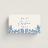 "Porcelain Floral" - Place Cards in Porcelain by Elly - Front with Free Guest Printing