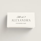 "Grand Scale" - Place Cards in Caviar by Olivia Raufman - Folded with Free Guest Printing