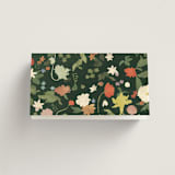 "all the flowers of the world" - Place Cards in Garden by Sumak Studio - Folded Back of Card