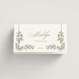 "Arbour" - Place Cards in Lake by Leah Bisch - Folded with Free Guest Printing