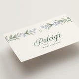 "Vintage Sketched" - Place Cards in Wisteria by Jenna Holcomb - Detail