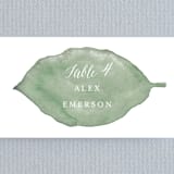"Painted Leaf" - Place Cards in Leaf by Katharine Watson - Detail