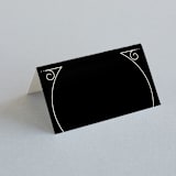 "Deco Nouveau" - Place Cards in Cream by GeekInk Design - Blank front