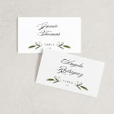 "Adorned Ampersand" - Place Cards in Cotton by Jennifer Postorino - Front with Free Guest Printing