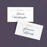 "Sullavan" - Place Cards in Teal by Carly Reed Walker - Front with Free Guest Printing