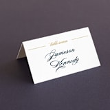 "Sullavan" - Place Cards in Teal by Carly Reed Walker - Folded with Free Guest Printing