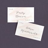 "Sophisticated script" - Place Cards in Blush by Hooray Creative - Front with Free Guest Printing