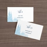 "misty forest" - Place Cards in Navy by Ariel Rutland - Front with Free Guest Printing