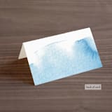 "misty forest" - Place Cards in Navy by Ariel Rutland - Folded Back of Card