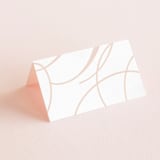 "Twirl Monogram A" - Place Cards in Blush by Ariel Rutland - Blank front