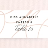 "Twirl Monogram A" - Place Cards in Blush by Ariel Rutland - Detail