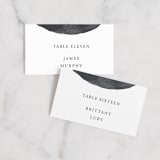 "blithe" - Place Cards in Charcoal by Design Lotus - Front with Free Guest Printing