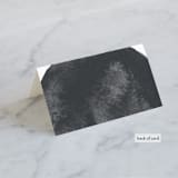 "blithe" - Place Cards in Charcoal by Design Lotus - Folded Back of Card