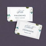 "Our Something Blue" - Place Cards in Ocean by AK Graphics - Front with Free Guest Printing