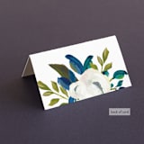 "Our Something Blue" - Place Cards in Ocean by AK Graphics - Folded Back of Card