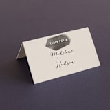 "love is strong" - Place Cards in Onyx by Aspacia Kusulas - Folded with Free Guest Printing