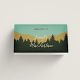 "Mountain View" - Place Cards in Forest by Nam Bourassa - Folded with Free Guest Printing