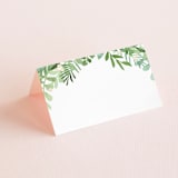 "Leafy ampersand" - Place Cards in Mint Leaf by Jennifer Wick - Blank front