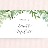 "Leafy ampersand" - Place Cards in Mint Leaf by Jennifer Wick - Detail