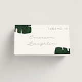 "Palm" - Place Cards in Classic Palm by Kaydi Bishop - Folded with Free Guest Printing