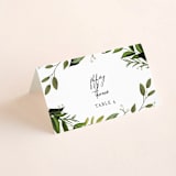 "Vines of Green" - Place Cards in Fern by Susan Moyal - Folded with Free Guest Printing
