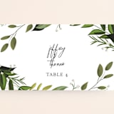 "Vines of Green" - Place Cards in Fern by Susan Moyal - Detail