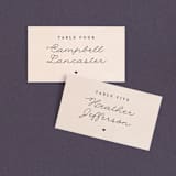 "Simply Perfect" - Place Cards in Blush by Brianne Larsen - Front with Free Guest Printing