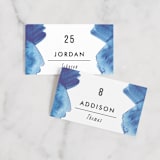 "Modern Water" - Place Cards in Celestial by Olivia Raufman - Front with Free Guest Printing