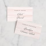"Effervescent" - Place Cards in Blush by Kristie Kern - Front with Free Guest Printing