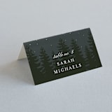 "Enchanted Forest" - Place Cards in Amaranth by Susan Moyal - Folded with Free Guest Printing